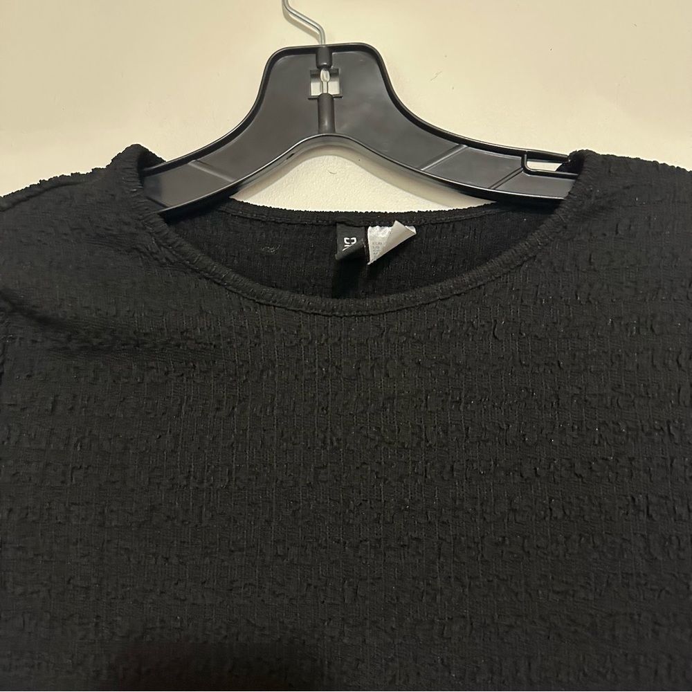 H&M Divided Women’s Crop Top Black‎ Size Large - Picture 2 of 6